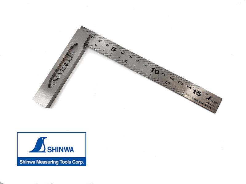Shinwa Try Square - 175mm x 100mm - Stainless